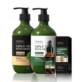 PSA11A mint shampoo hair care essential oil 3in1 set Organic hair care protein, coconut