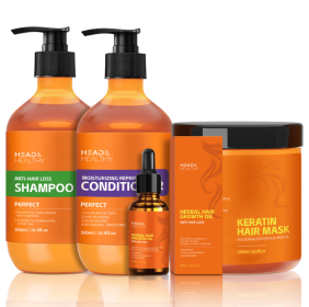 PSA20A Anti-Hair Loss Shampoo Hair Care Set Plant Natural Dried Ginger and Curled Ginger Extract Private Label Men's/Women's Curly Oil-based Hair