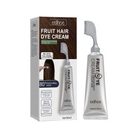 Natural Gentle Long-lasting Easy To Color Hair Cream (Option: Brownish black-2PC)